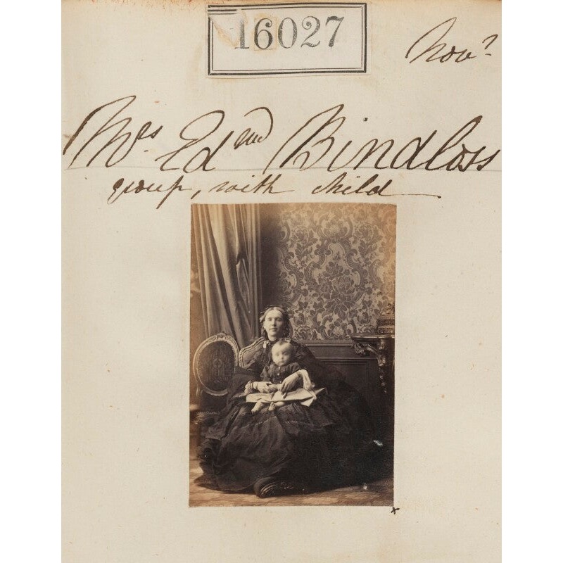 Mrs Edward Bindloss and unknown child Portrait Print