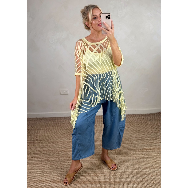 Nikki 2 layer top – lemon