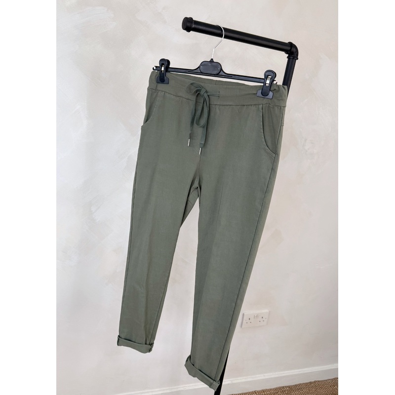 Smooth Magic Pants – Khaki-1 & 2