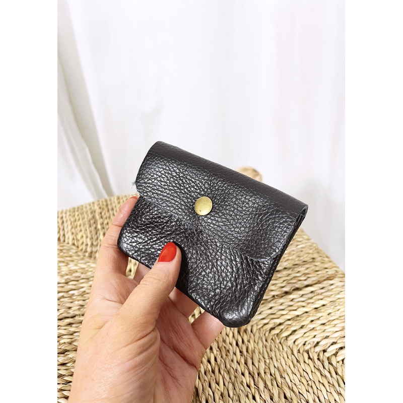 Effie Leather coin purse – Black