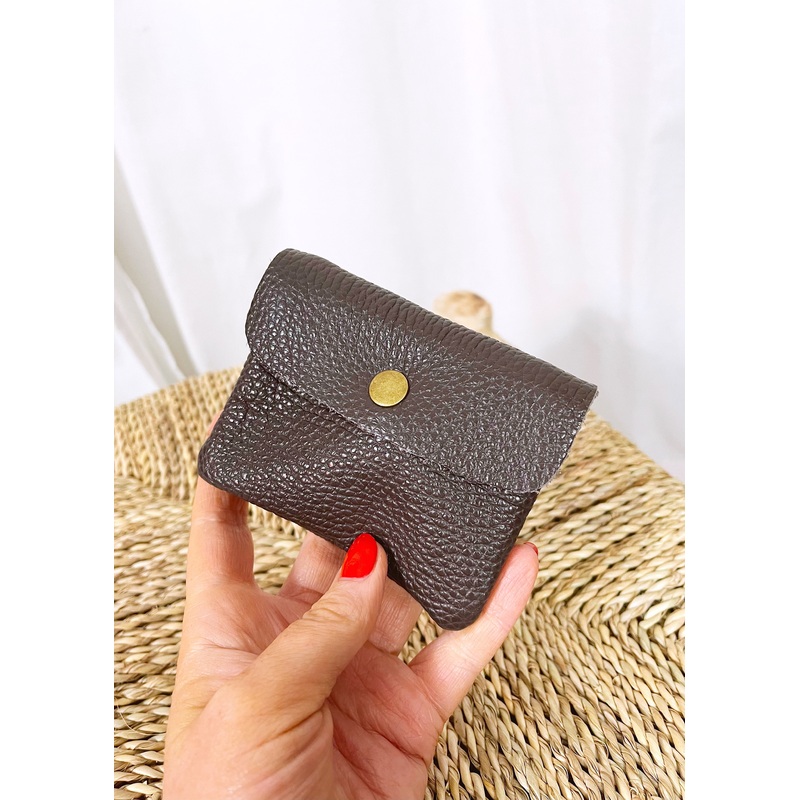 Effie Leather coin purse – Chocolate