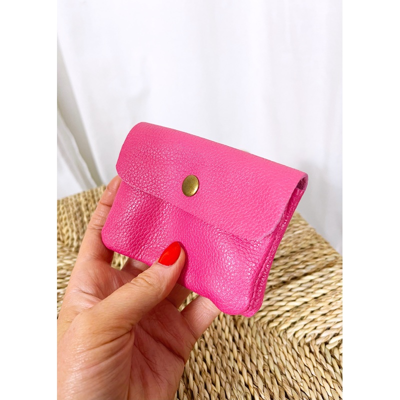 Effie Leather coin purse – Fuscia