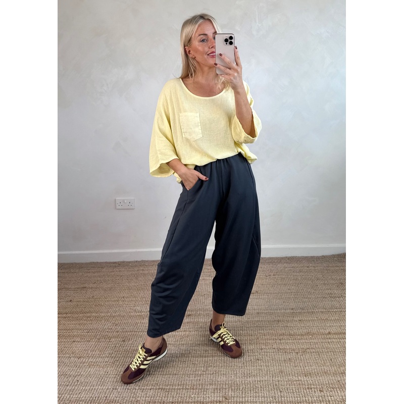 Finn barrel leg trouser – slate