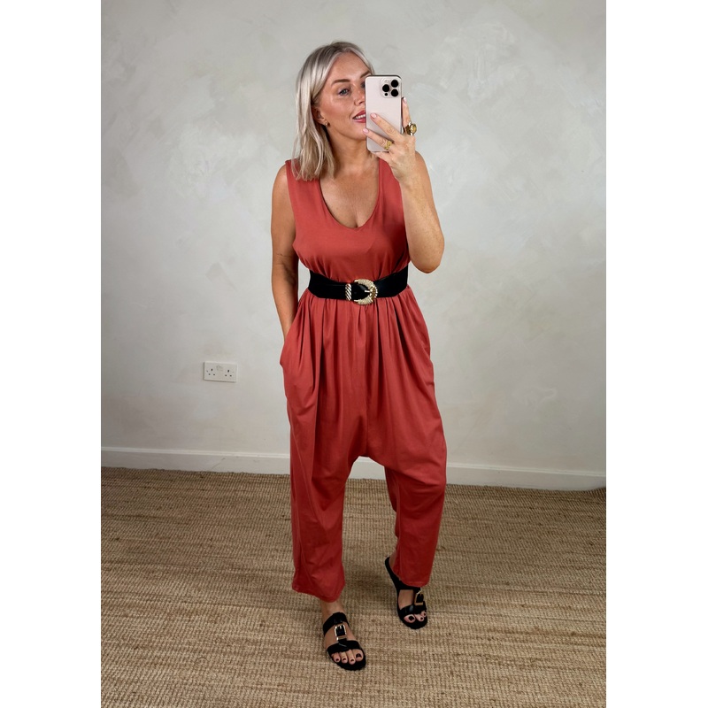 Jett jumpsuit – terracotta