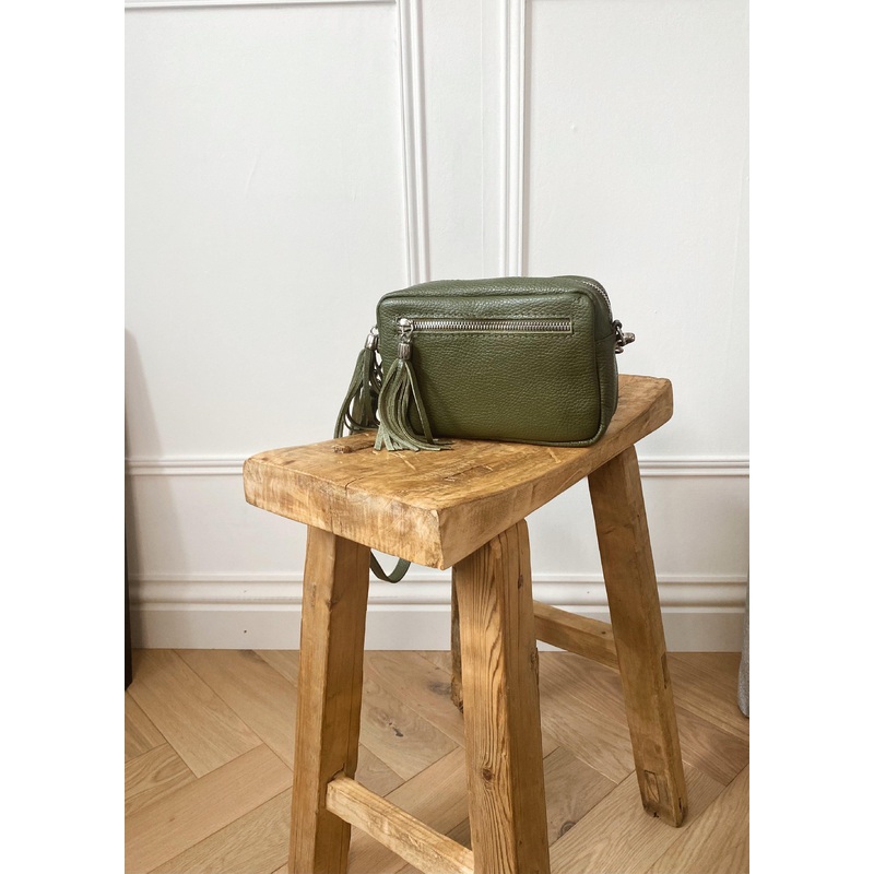 Leather Camera bag – Olive