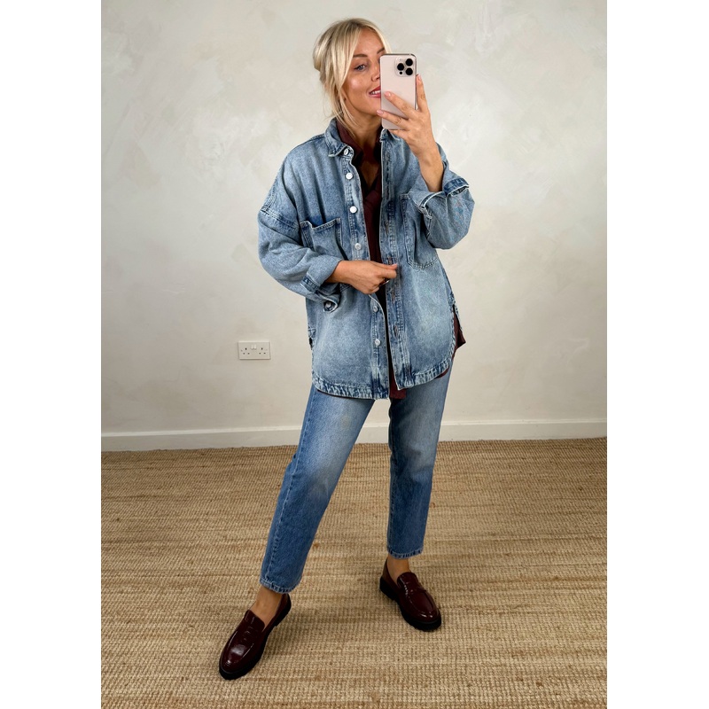 Vada denim shacket – blue-XS & S & M & L