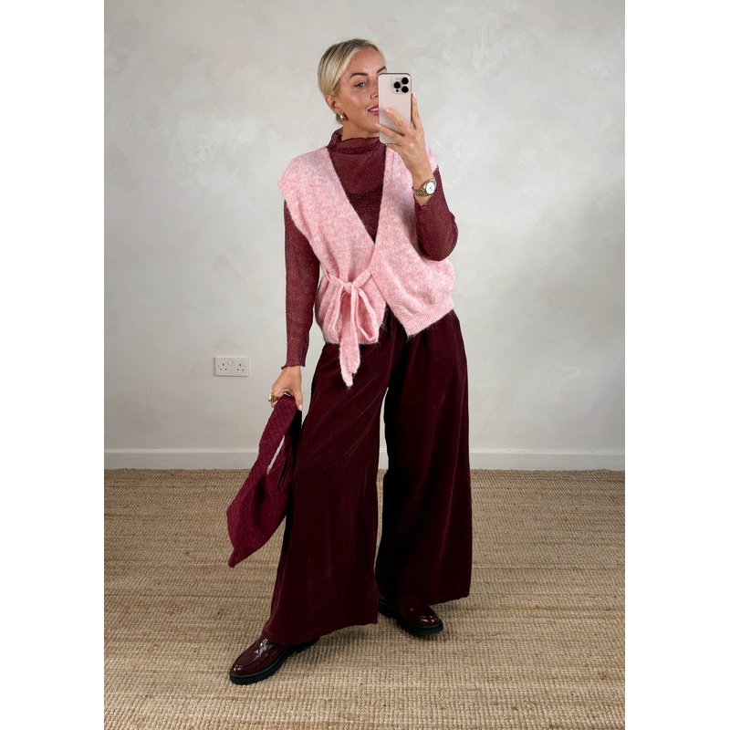 Ballerina tie waistcoat – blush