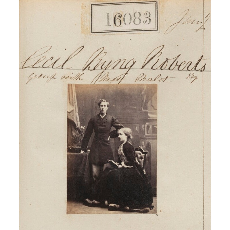 Cecil Byng Roberts; Miss Malet Portrait Print