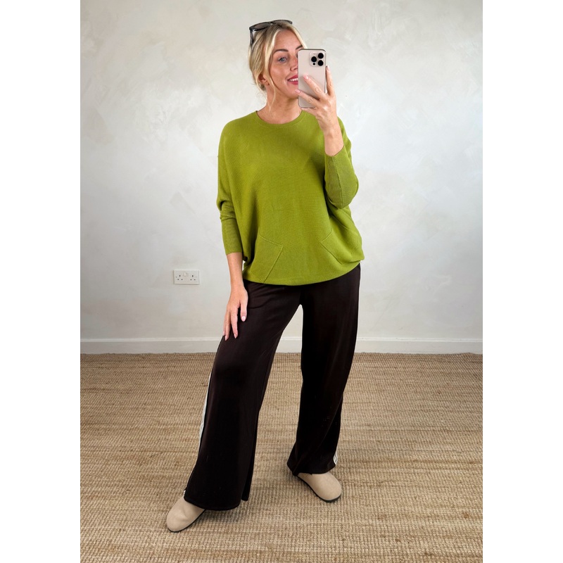 Ingrid pocket knit – pistachio
