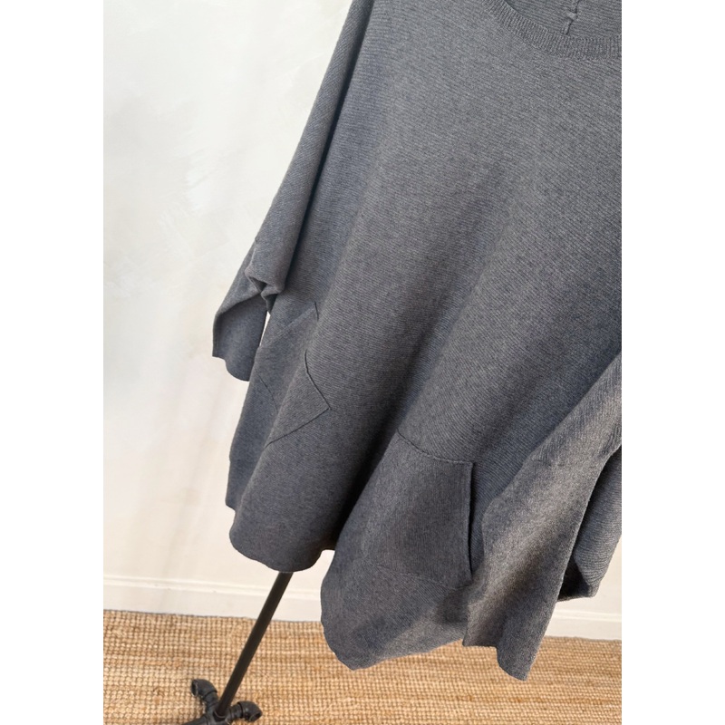 Ingrid pocket knit – shadow grey