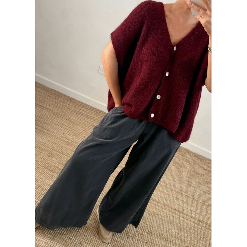 Quinn corduroy palazzo – slate