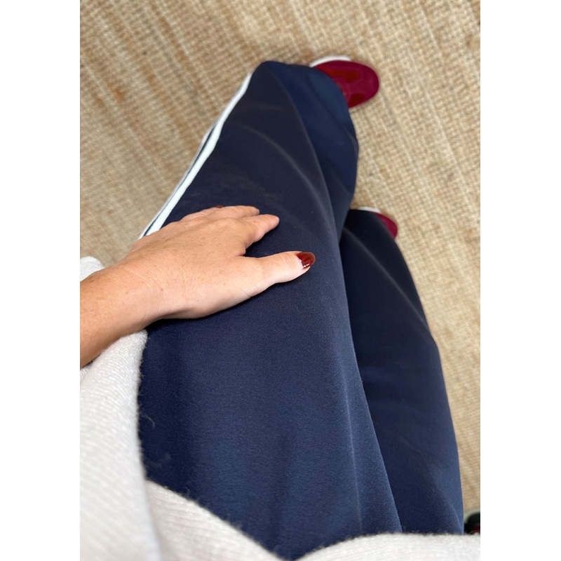 Connie striped jogger – navy