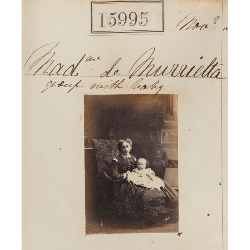 Madame de Murrietta and unknown baby Greetings Card