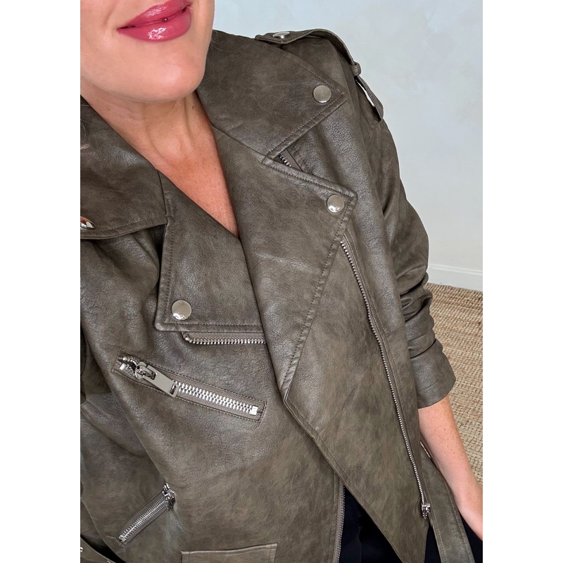 Muse Biker jacket – mushroom