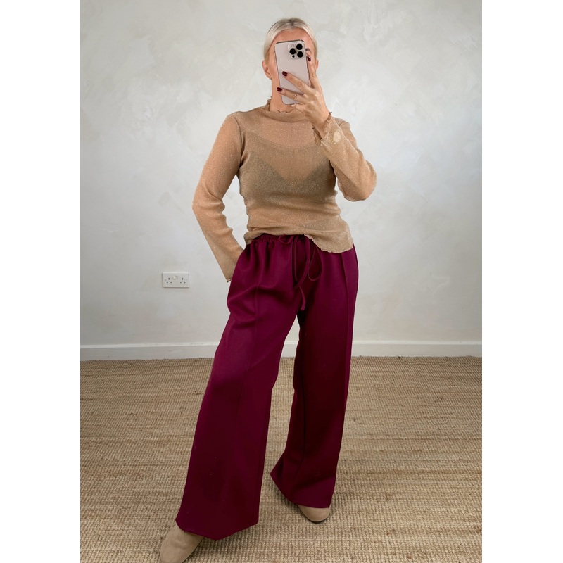 Straight leg jogger – Merlot
