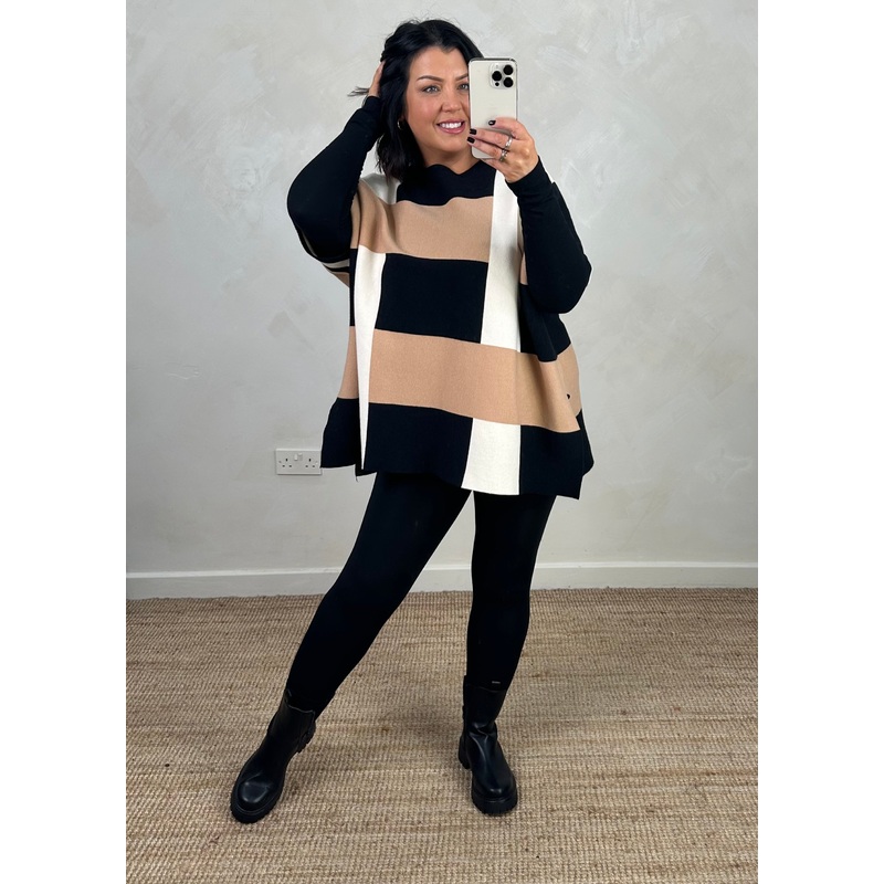 Tara Colour block knit