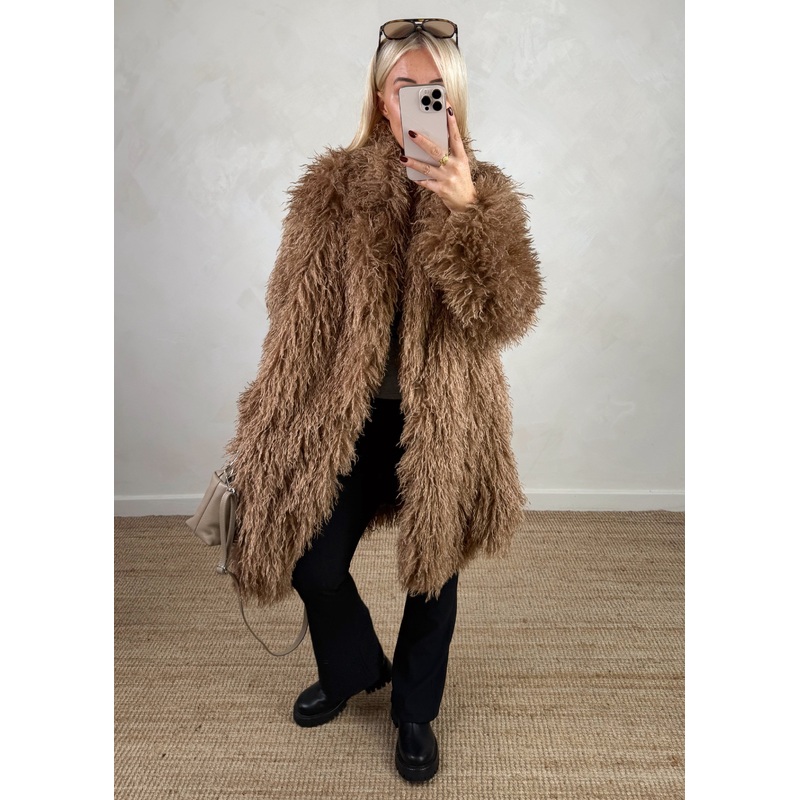 Frolic shaggy coat – tan