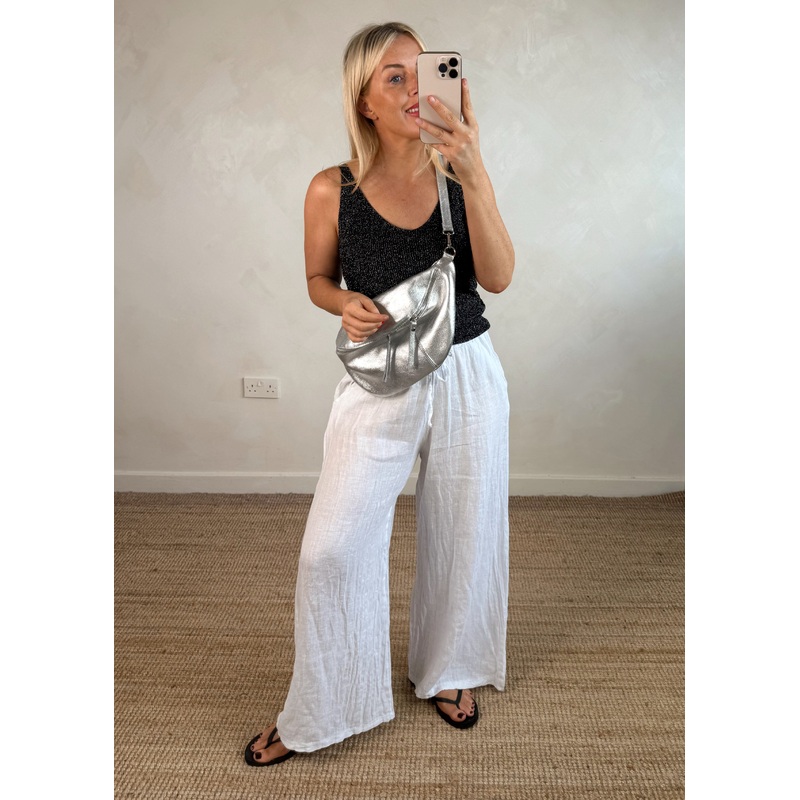 Betsy linen trouser – white