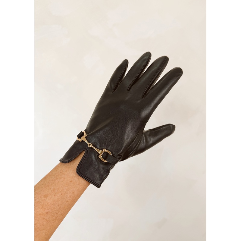 Buckle Driving glove – black