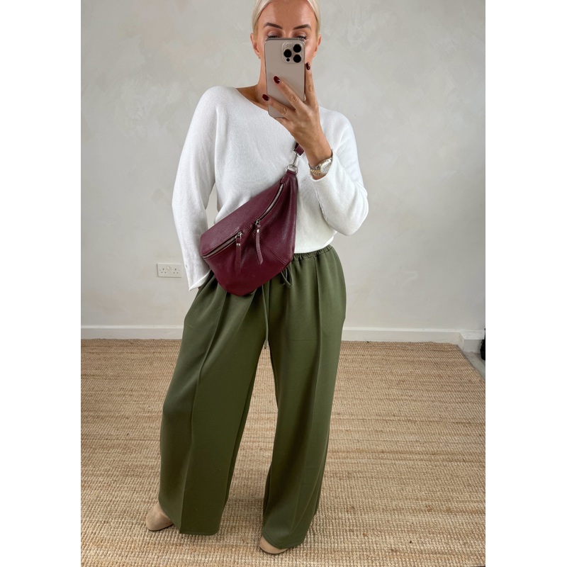 Straight leg jogger – khaki