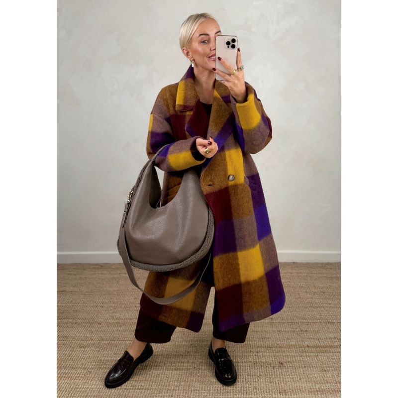 Velma wool blend jacket – purple