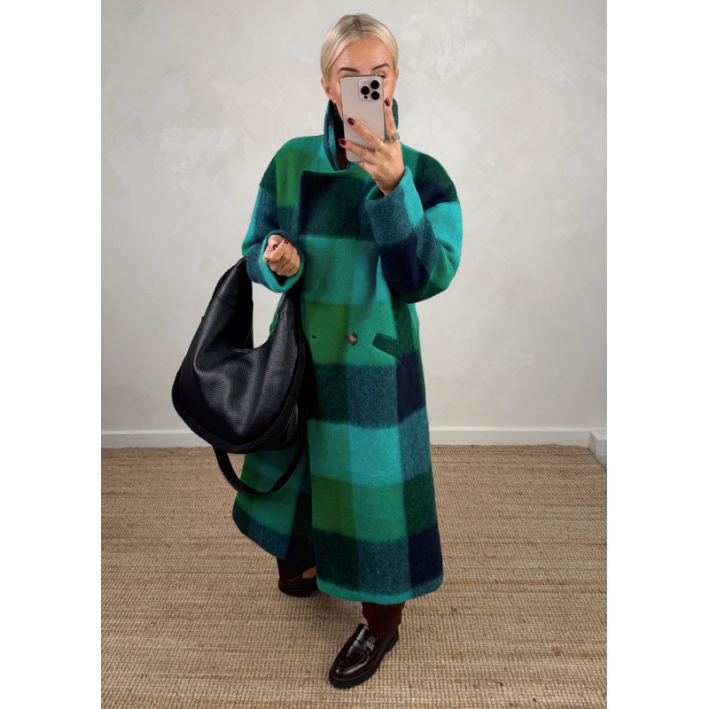 Velma wool blend jacket – teal