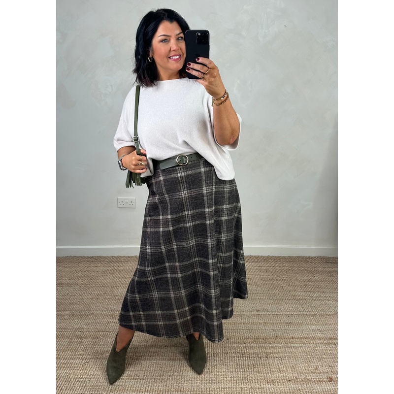 Claudia checked skirt – two
