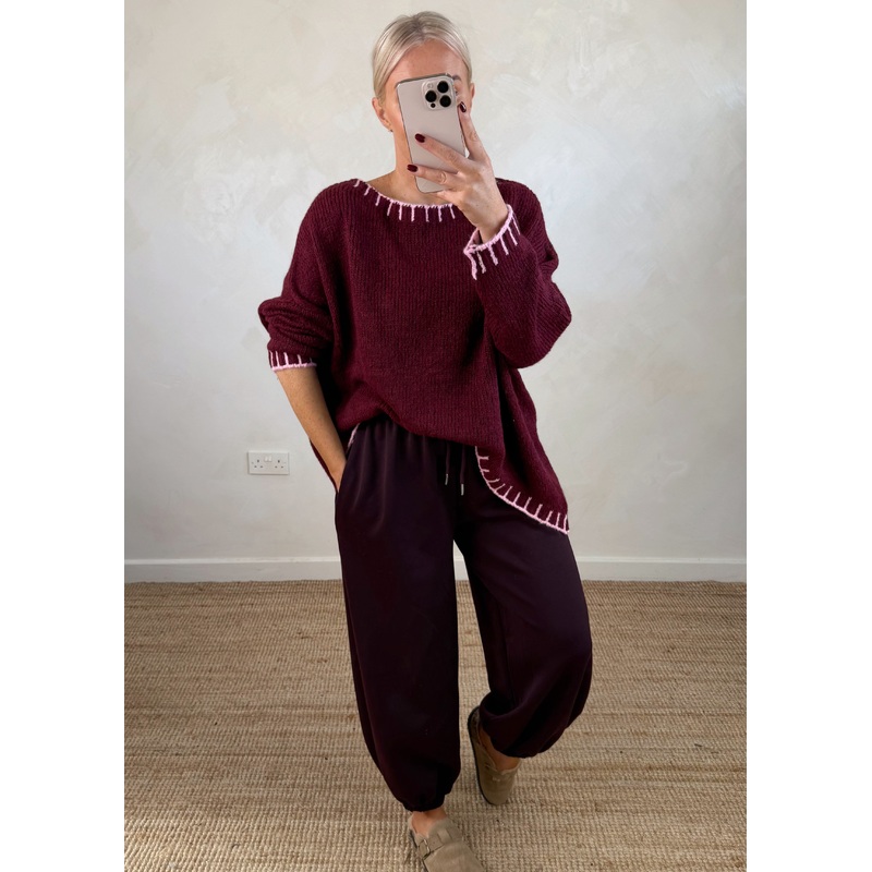 Cocoon jogger – damson