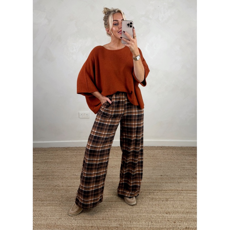 Troon cotton checked trouser – three