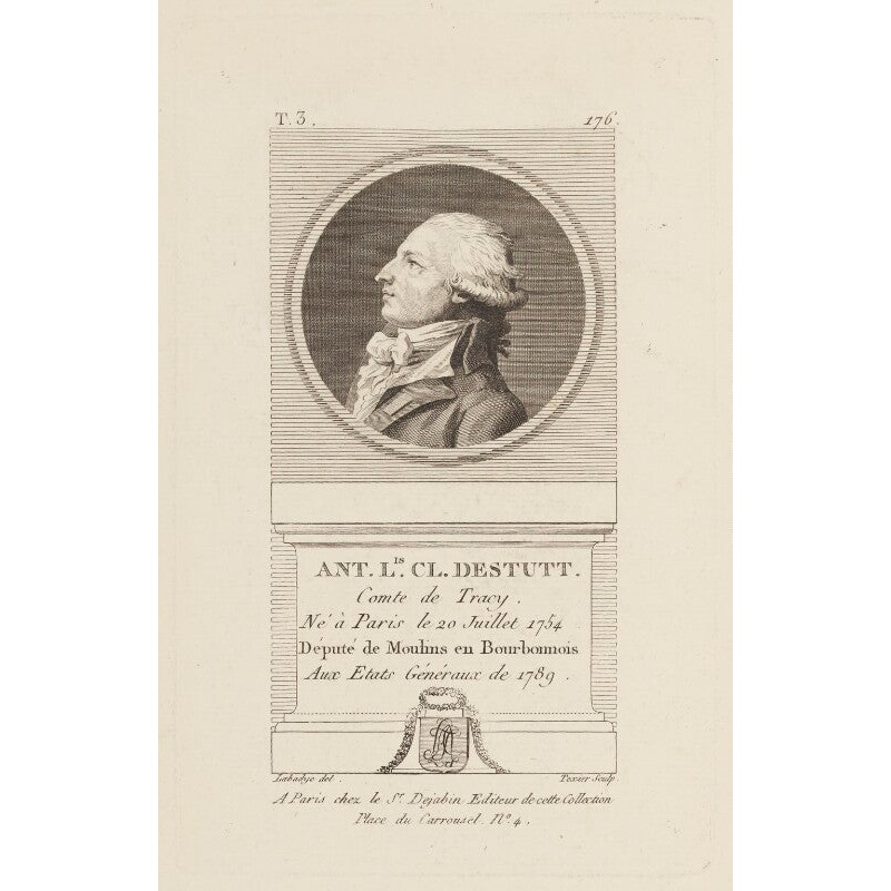 Antoine Louis Claude Destutt, comte de Tracy Portrait Print