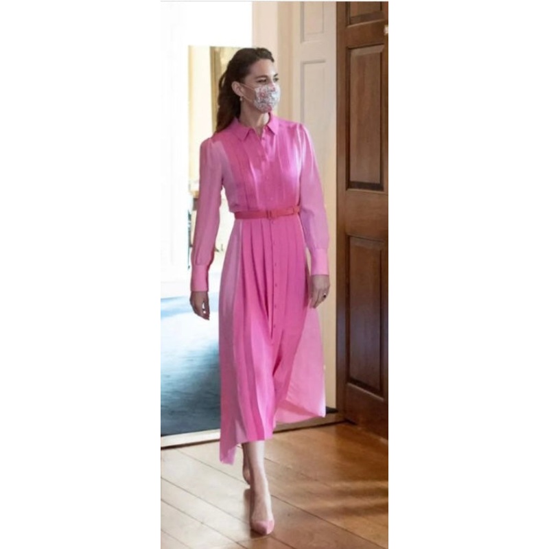 Beatrice B Fuchsia Silk Chemise   Dress