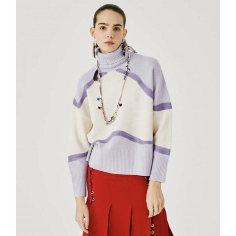 Beatrice B Lilac High Neck Sweater