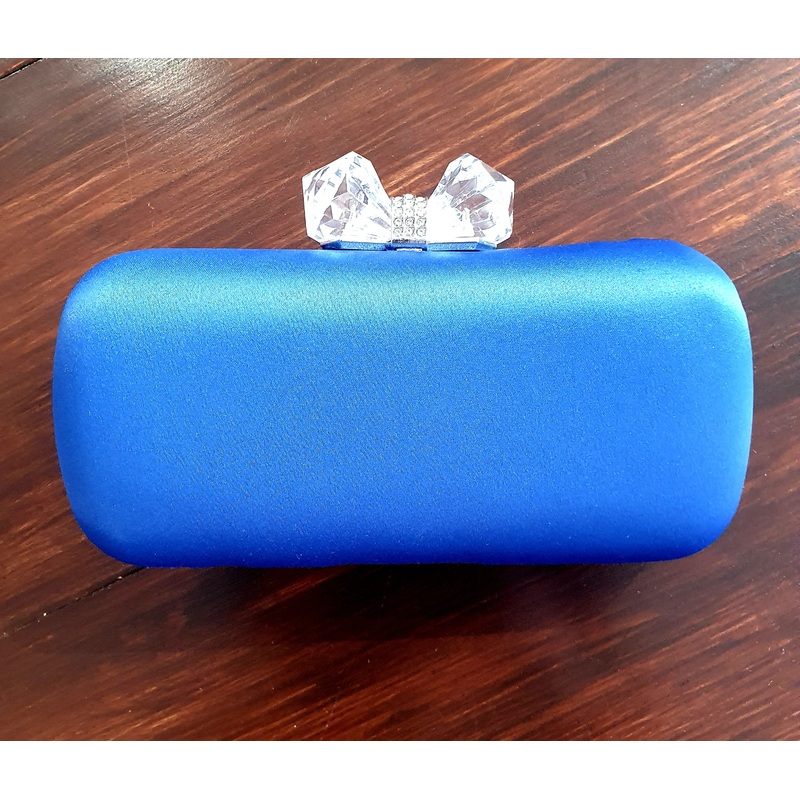 Bulaggi Blue Satin Clutch Bag