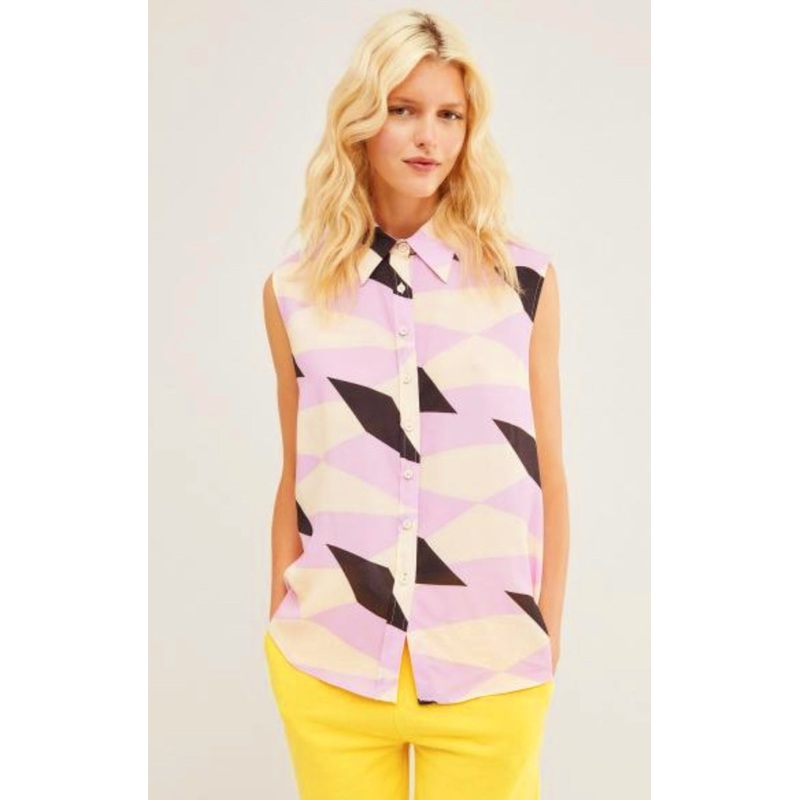 Ottodame Graphic Print Sleeveless Shirt