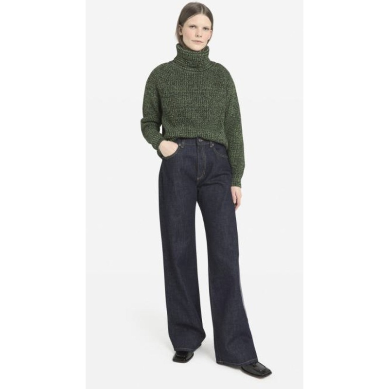 Ottodame Navy Wide Leg Jean-25 & 26 & 27 & 28