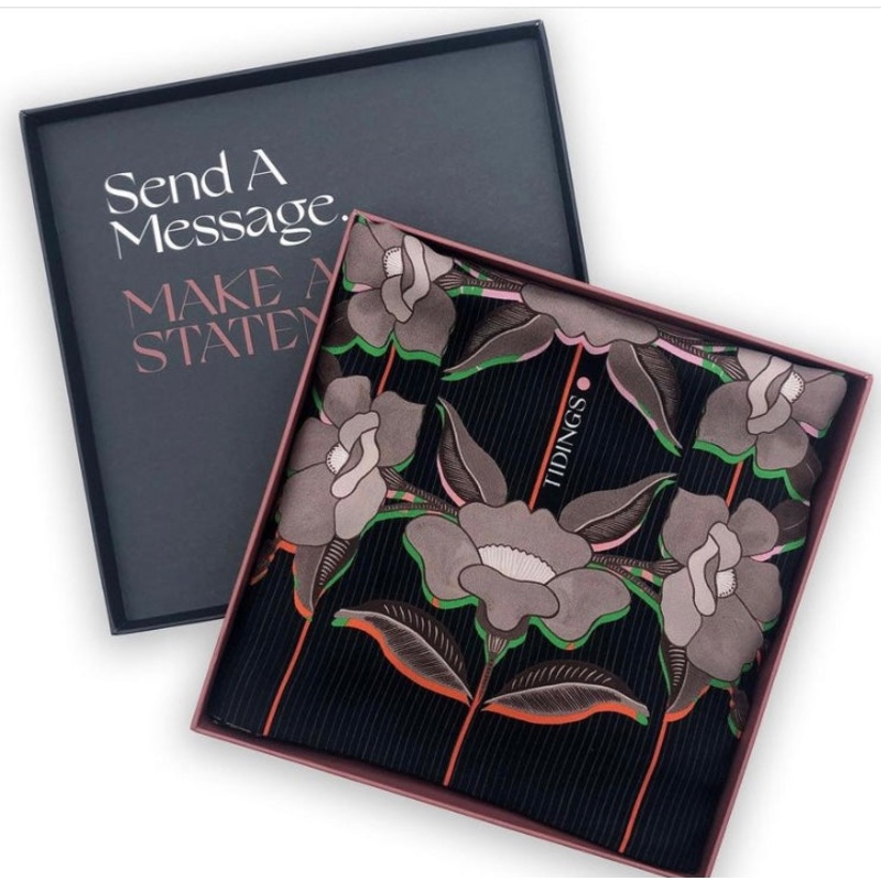 Tidings Silk & Wool Opera / Evening Scarf Bloom with Grace