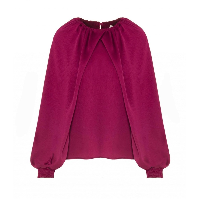 Beatrice B Satin Crepe Fushia Top