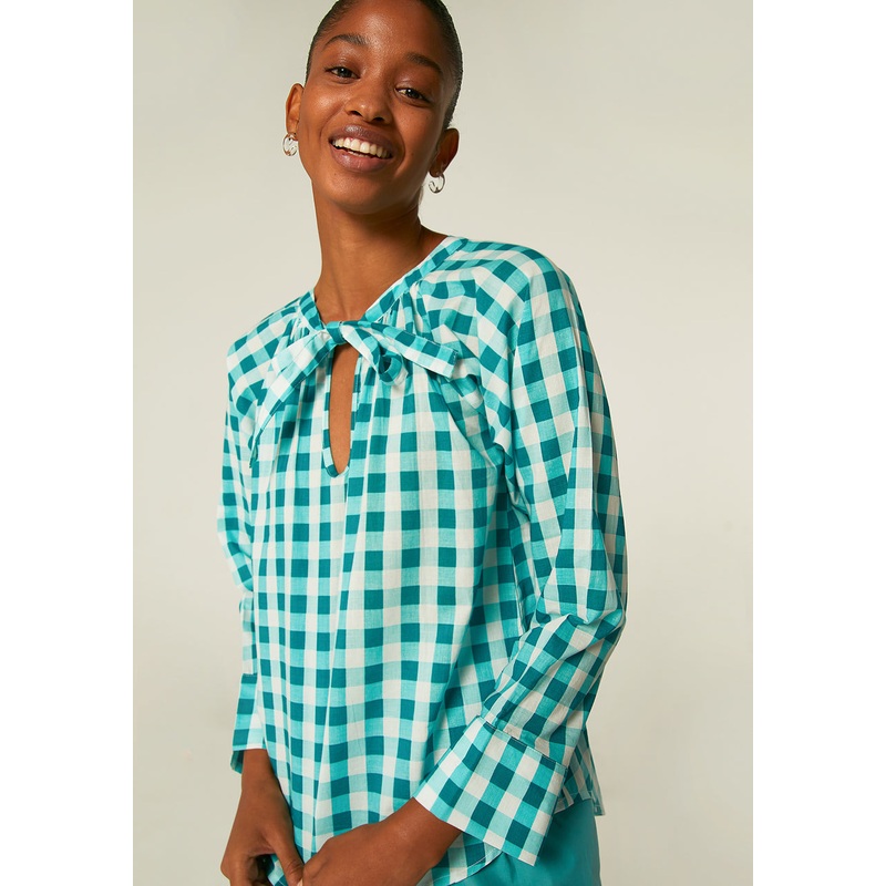 CF Turquoise Checkered Shirt-8 & 10 & 12 & 14