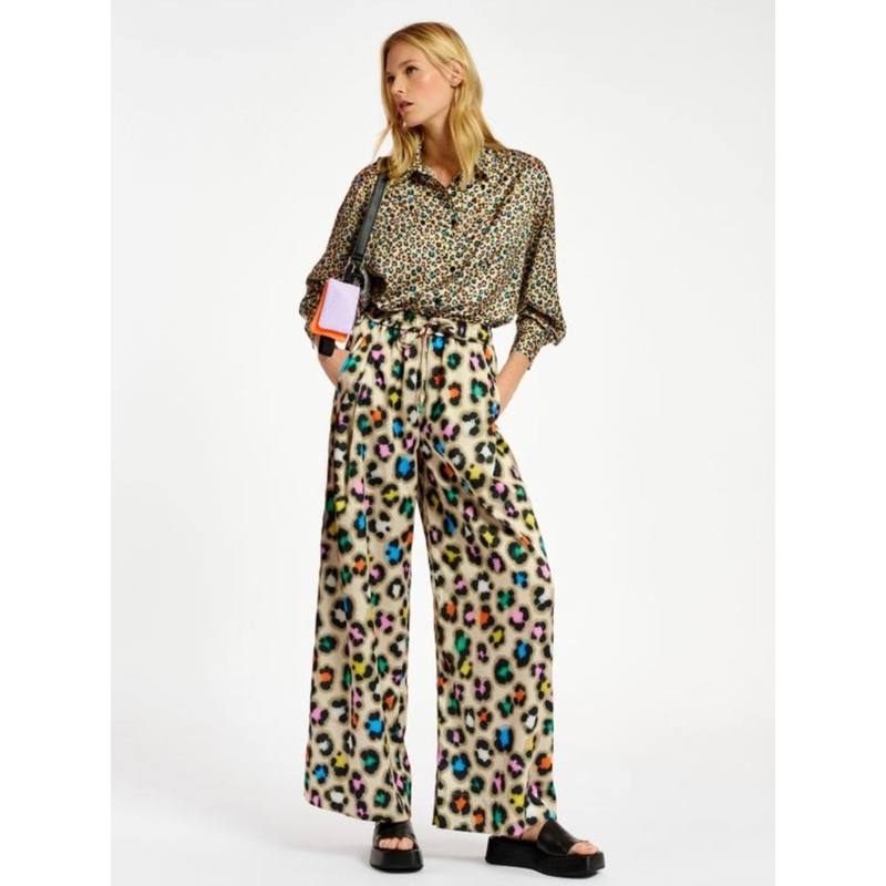 Essentiel Antwerp Animal Print Palazzo Pants