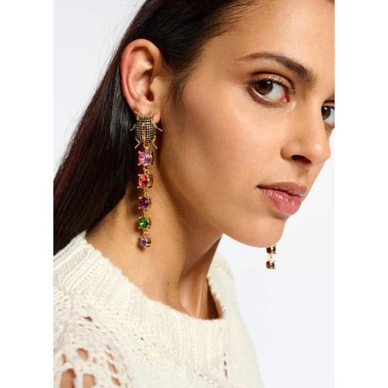 Essentiel Antwerp Bug & Rhinestone Earrings