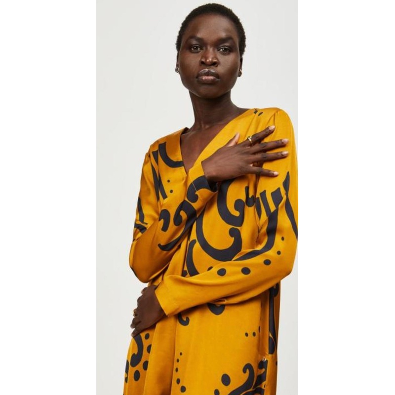 Ottodame Antique Gold Tunic Swing Dress