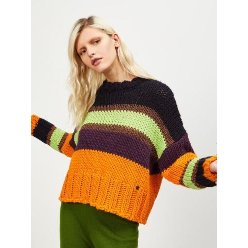 Ottodame Chunky Stripe Knit-XS & S & M