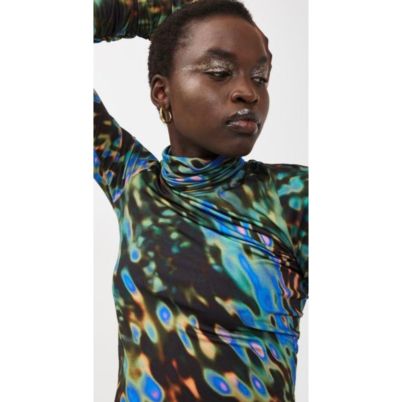 Ottodame Peacock Marble Turtleneck