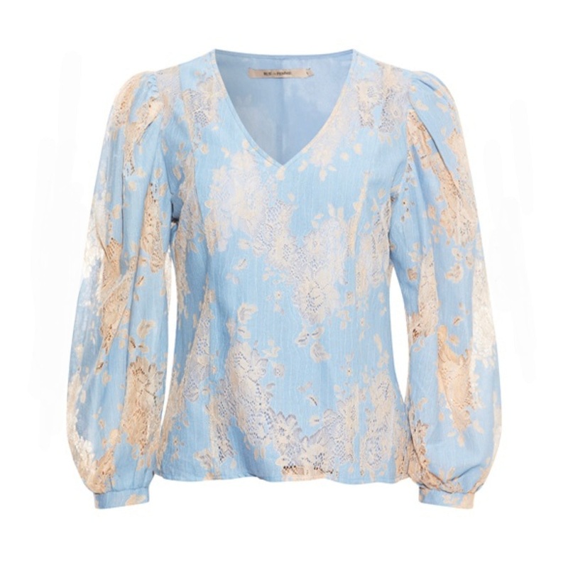 RDF Sky Blue Lace Blouse-XS & S & M & L