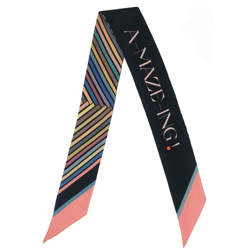 Tidings A- MAZE-ING Silk Twilly