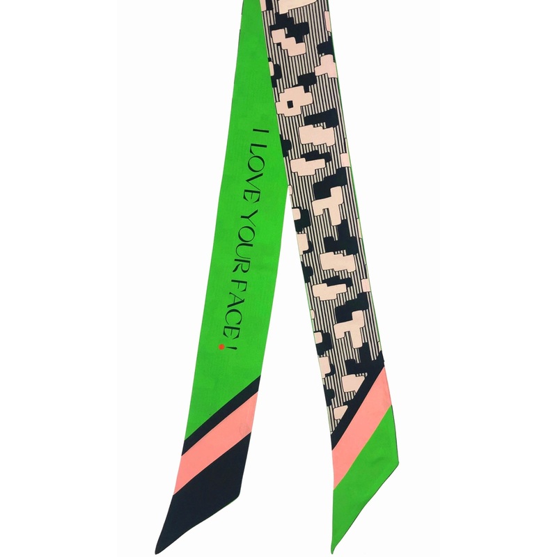 Tidings  I Love Your Face Silk Scarf