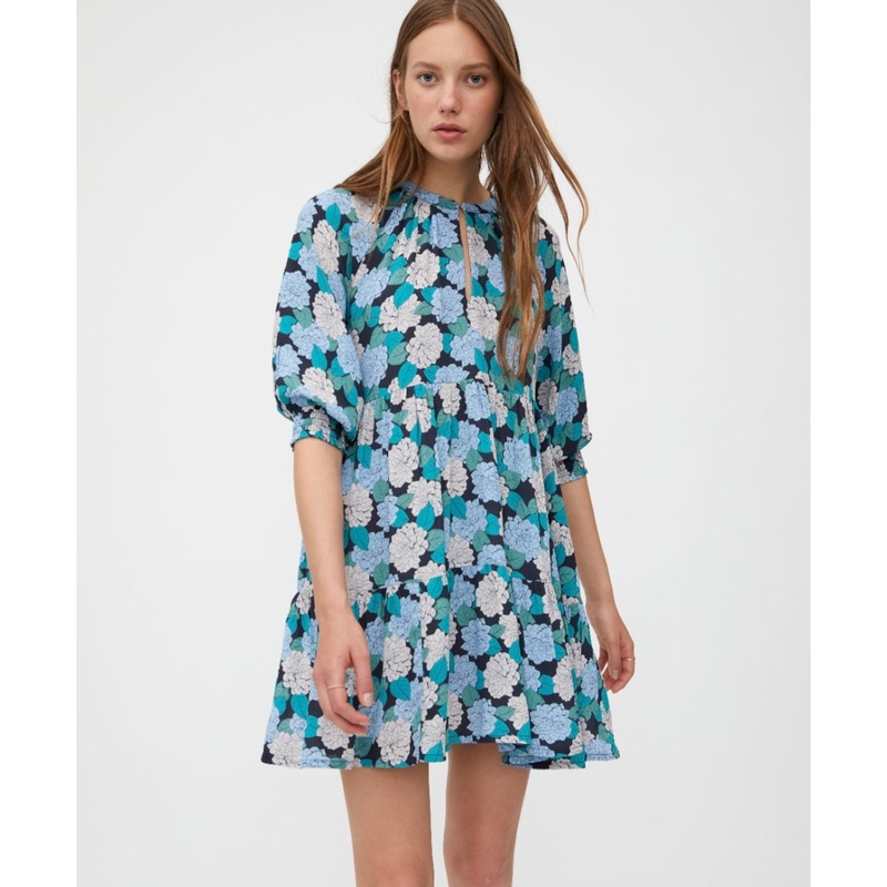 Wild Pony Blue / Black Floral Mini Dress