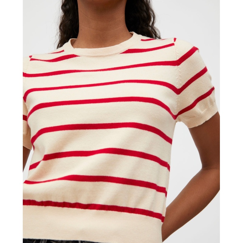 Wild Pony Red Stripe Sweater-XS & S & M & L & XL