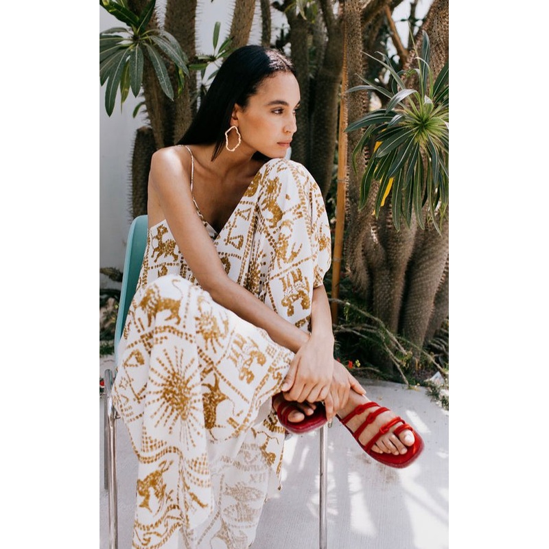 Beatrice B Gold Zodiac Slip Dress