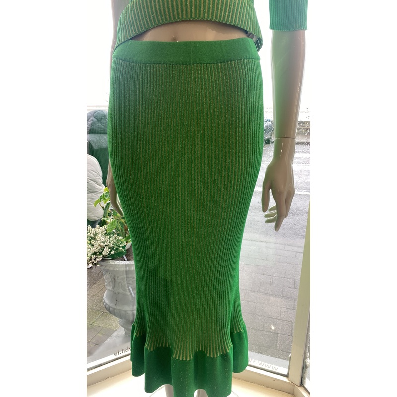 Beatrice B Knitted 2-Tone Pencil Skirt